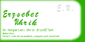 erzsebet uhrik business card
